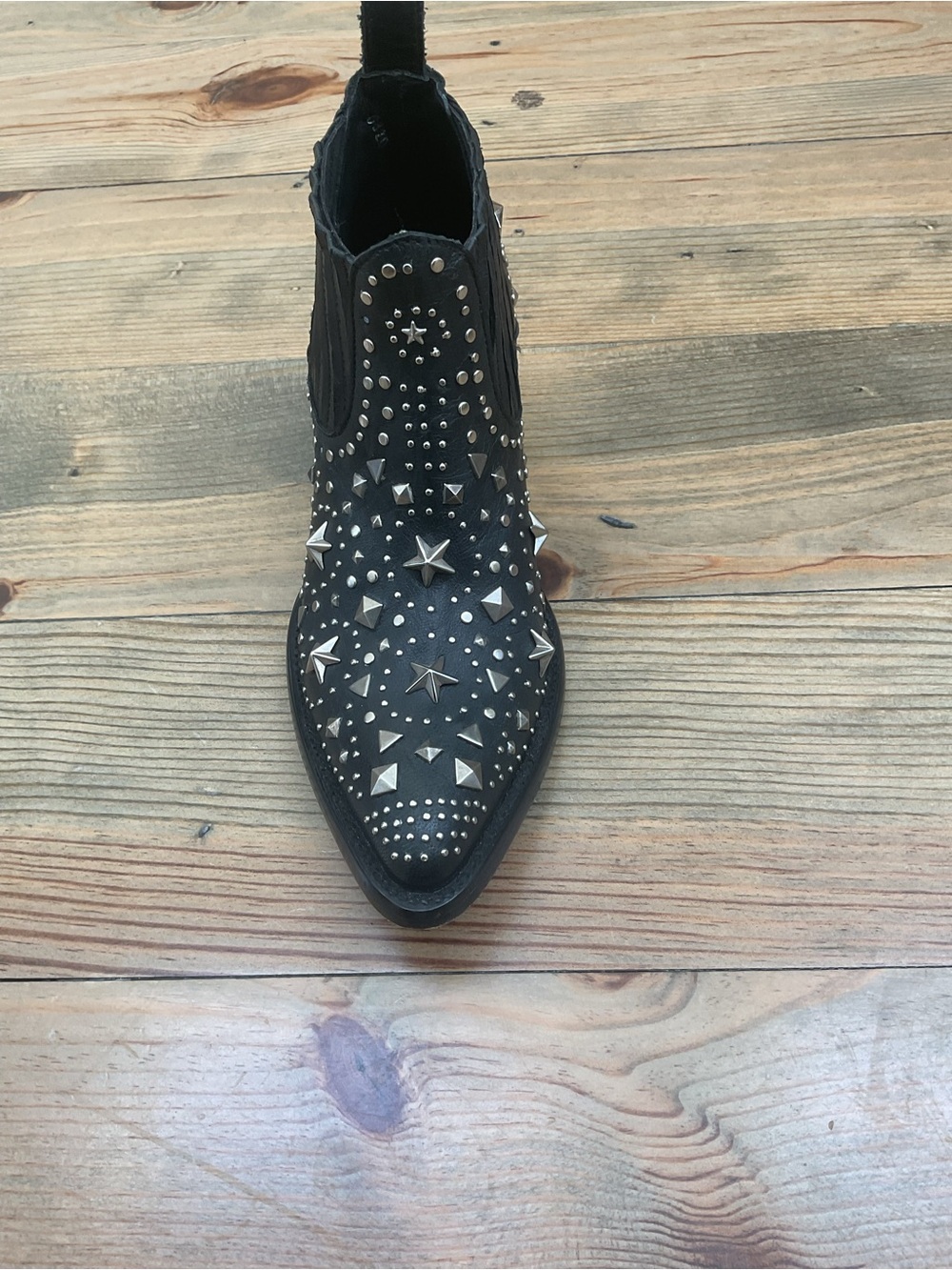 OLD GRINGO 20th ANNIVERSARY ‘METAL STAR’ BLACK COWBOY BOOT 7.5 - Picture 8 of 16